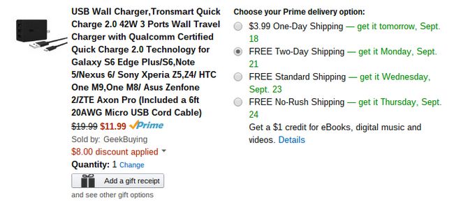 Fotografía - [Alerta Trato] Tronsmart Cargador USB 42W 3-Port Con Quick Charge 2.0 $ 12 en Amazon Después de $ 8 en el Cupón